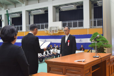 元校長感謝状